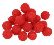 uxcell Wool Felt Balls Beads Wool Felting Pom 1cm 10mm Dark Red for Home Crafts Handcrafts Project DIY Pack of 20