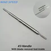 Scalpel Handle #3 with Blades Remover Inside Dental Surgical Medical Instruments