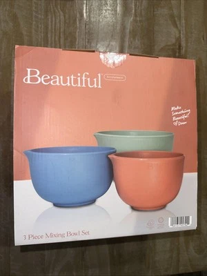 Set of 3 Mixing Bowl Set Beautiful Kitchenware By Drew Barrymore