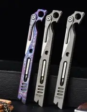 Titanium Alloy EDC Pry Bar Crowbar Opener Utility Knife Outdoor Home Multi Tools