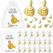 [Tondiamo] Employee Appreciation Gifts Bulk Inspirational Thumbs up Lapel Pins with Thank You Cards Organza Bags Recognition Gifts for Coworker Staff Teacher Team Employee of the Month Pin