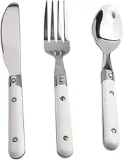 RORPOIR Boys and Girls Dinner Set 3pcs Stainless Steel Fork Spoon Knife Lunch Box Cutlery