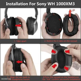 替換耳罩適用 SONY WH-1000XM3 耳機罩 1000XM3耳機配件 耳機套 皮套 帶卡扣附送墊棉