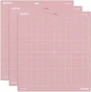 Fabric Grip Cutting Mat 12x12 for Cricut Maker/Explore, 3 Pack Pink Replacement