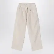 [American Vintage] Padow écru ribbed trousers 11 Y Beige