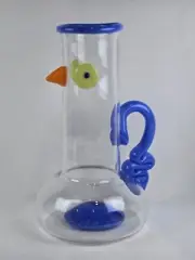 Bernstein Art Glass Duck Pitcher Vase 2010