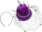 [VALICLUD] Fascinator Headband and Accents Elegant Miniature Party Hat for Weddings Tea Parties and Versatile Hair Accessory