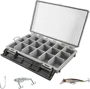 Waterproof Tackle Box - Portable Angling Lures Storage,Divided Storage Fishing Tackle Box for Outdoor Angling, Ideal for Lures and Accessories