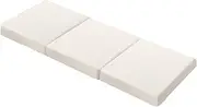 BEDRA BEDDING Trifold Mattress with Sherpa Fleece Fabric Cover, Folding Mattres with Anti-Slip Base, Single Sofa Bed Pad for Home Office Living Room, 80x190x10cm