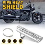 Silver Pipe Shield Heat Exhaust Cover Muffler Pipe Shield Heat For Motorcycle
