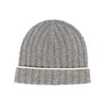 [Brunello Cucinelli] Brunello Cucinelli Cashmere Two-tone Beanie L GREY