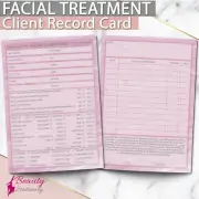 Facial Treatment Client Record Card Portrait Form PREMIUM Consultation A6