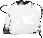 TOKIDNY Pvc Bundle Pocket Gym Drawstring Bags Pvc Drawstring Bag Drawstring Backpack for Men Clear Drawstring Bag Event Clear Bag Transparent Backpack Clear Concert Backpack Gym Clear Bag