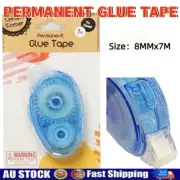 2Pcs Permanent Adhesive Glue Tape Clear Applicator Craft Roller 8mm x 7m