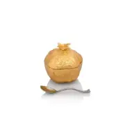 MICHAEL ARAM POMEGRANATE GOLD MINI POT WITH SPOON 175226.NEW IN BOX.