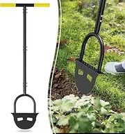 Manual Lawn Edger Tool, 42.1 Inch Half Moon Edger Lawn Tool with Non-Slip T-Handle and Wider Foot Pedal, Serrated Lawn Edger Tool for Trimming Lawn Lines at The Edge of a Driveway