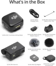 DJI Mic Mini,Ultralight Wireless Lavalier Microphone System Camera iPhone TX+RX