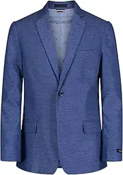 [Tommy Hilfiger] Boys' Blazer Suit Jacket, Button Closure, Notch Lapel & Front Flap Pockets, Mazarine Blue1, 20