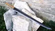 CUSTOM HANDMADE CARBON STEEL HUNTING VIKING SWORD Machete WITH SHEATH