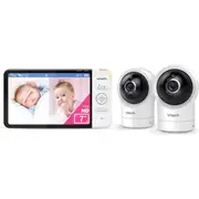 VTech 2-Camera 7 Inch HD Pan & Tilt Video Baby Monitor With Remote Access 720p