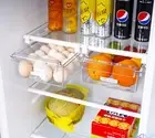 Fridge Storage Bins,Clear Plastic Refigerator Organizer Hanging Drawer, Pull-Out