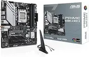 ASUS Prime B650 Micro-ATX motherboard, DDR5, PCIe 5.0 M.2 support, 2.5Gb Ethernet, Wi-Fi 6, DisplayPort, VGA, HDMI, SATA 6 Gbps, USB 3.2 Gen 2 ports, front USB 3.2 Gen 1 Type-C, BIOS FlashBack