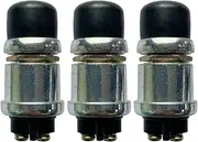 Push Button Momentary Starter Switch, Ampper Heavy Duty Momentary Switch for 12V Engine Start, Horn, Electrical Equipment Ignition and More (Black, Pack of 3)