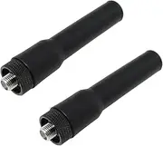 Maxmoral 2PCS Dual Band VHF UHF 136-174MHz 400-470MHz Amateur Radio Antenna Electric Walkie Talkie 2.5 Inch Mini Flex Whip SMA Female Antennae