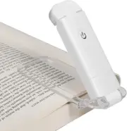 USB Rechargeable Book Reading Light, Warm White, LED Clip on Book Lights