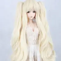 在飛比找蝦皮購物優惠-名創優品✨廠傢直銷BJD/SD娃娃假髮 雙馬尾虎夾 高溫絲長