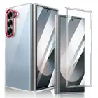 For Samsung Galaxy Z Fold6 5 4 3 Crystal Clear Case with Front Screen Protector