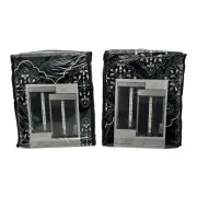 Envision Studio - 2 Single Panel Drapes 54” X 84” Venice Rod Pocket Black