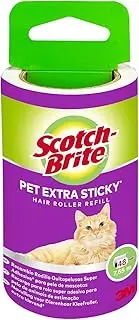 Scotch-Brite Pet Extra Sticky Lint Roller Refill, 48 Sheets - Designed for Pet Hair, Easy Tear Sheets, Safe on Fabrics