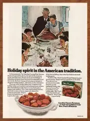 1978 Mrs. Paul's Candied Sweet Potatoes Vintage Print Ad/Poster Norman Rockwell