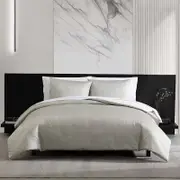 Vera Wang Speckled Satin Weave 3 Piece Duvet Cover Set, King
