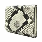 [New] Tory Burch 164035 1024 100 Warm White x Black Wallet Tri fold Wallet TOR