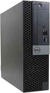 (Renewed) Dell OptiPlex 7050 SFF Desktop PC Core i5 7500 3.40GHz 32GB RAM 500GB SSD Windows 11 Pro with USB WiFi and Bluetooth Dongle - Front USB-C