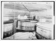 Inventors of alcohol from wood process and gauger in front ... c1900 Old Photo