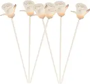 [LIFKICH] 6pcs Rose Flower Diffuser Sticks Essential Oil Aroma Diffuser for Home Office Floral Fragrance Decor for Meditation Spa Yoga