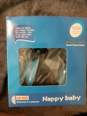 New Happy Baby Ear Muffs Noise Cancelling Protective Children Protective Blue