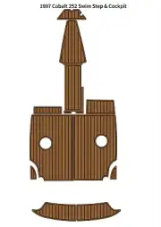 1997 Cobalt 252 Swim Platform Cockpit Pad Boat EVA Foam Faux Teak Deck Floor Mat