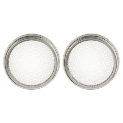 2 Pcs Stainless Steel Sprout Cover Pour Lid Sprouting Lids for Wide Mouth