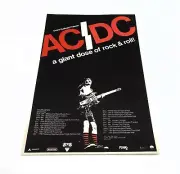 AC/DC Aussie 1976 Tour Handbill Promo Poster Flyer: Dirty Deeds Done Dirt Cheap
