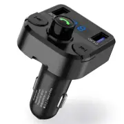 Wireless In-Car Bluetooth FM Transmitter MP3 Radio Adapter Car Fast USB Charger