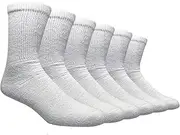 Heel N Toe Crew Socks for Diabetics Loose Fit Top Circulator Non-Binding Neuropathy