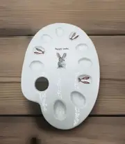 RAE DUNN BY MAGENTA "happy easter" BUNNY EARS DEVILED EGG PLATE PLATTER Pallet