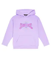 [Versace Kids] Versace Kids Logo cotton jersey hoodie Y 5 purple