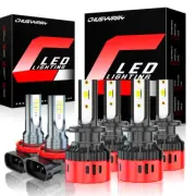 For Smart Fortwo 2008-15 H7+H7 LED Headlight High Low+H11 Fog Light Combo Bulb (for: Smart)