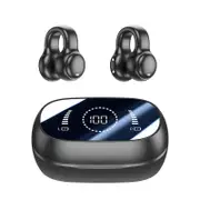 Bone Conduction Wireless Bluetooth Earpods True ENC HIFI sound surround audio Long Battery Life Christmas Gift COL Black