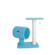 Armarkat sky blue 25" Cat Tree with Scratcher and Tunnel for privacy and hiding,